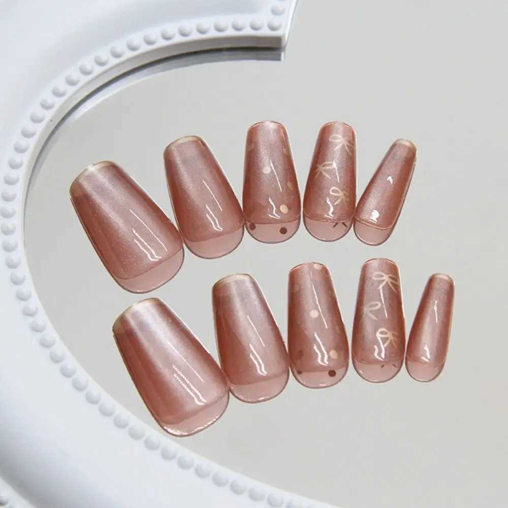 Fashion 24Pcs Short Square False Nails French White Butterfly Fake Nails Full Cover Press on Nails Detachable Nail Tips Nail ArtXJ241025