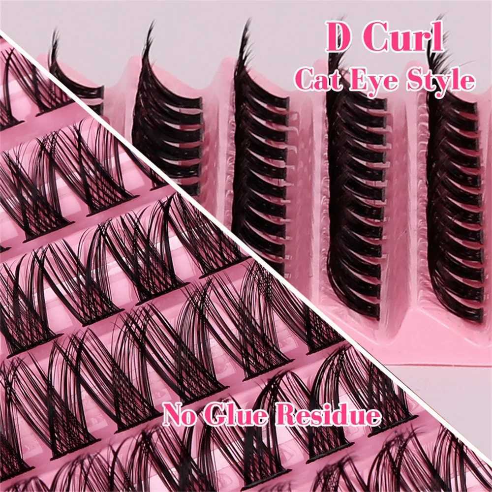 DIY eyelash clusters eyelash extensions D-curled personal eyelashes 8-16mm eyelash clusters 120 pcsl fluffy eyelashes DIY at homeW241024