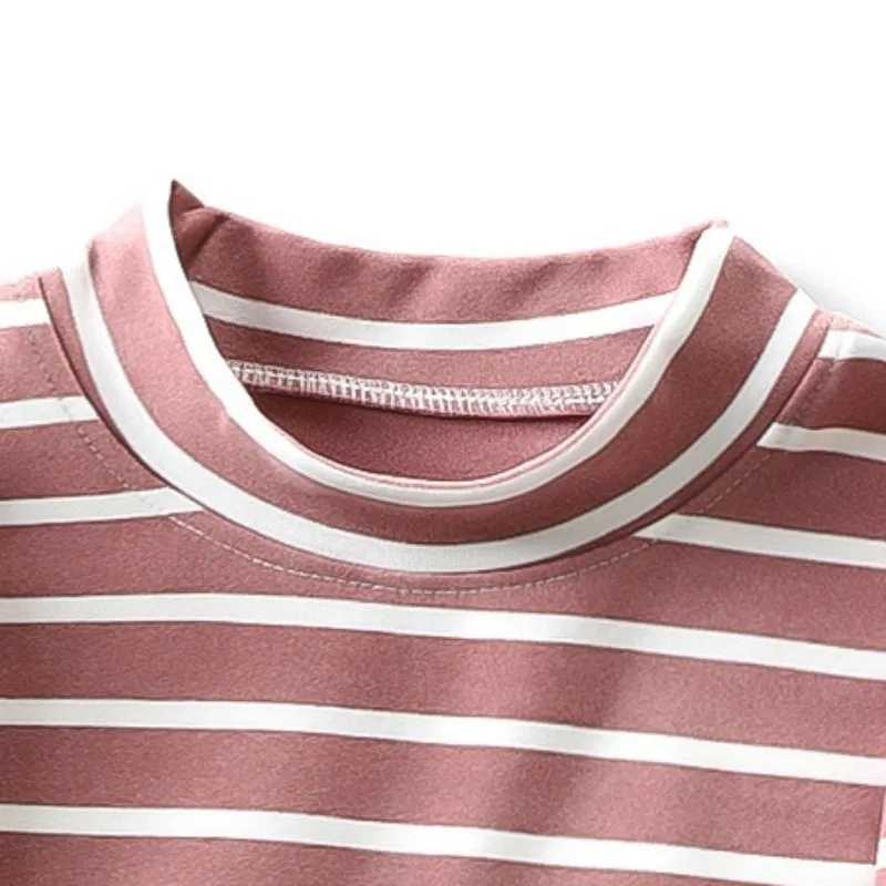 Autumn winter baby clothing childrens clothing plush warm latte art childrens stripes turtle neck underwear long sleeved sweaters W241025