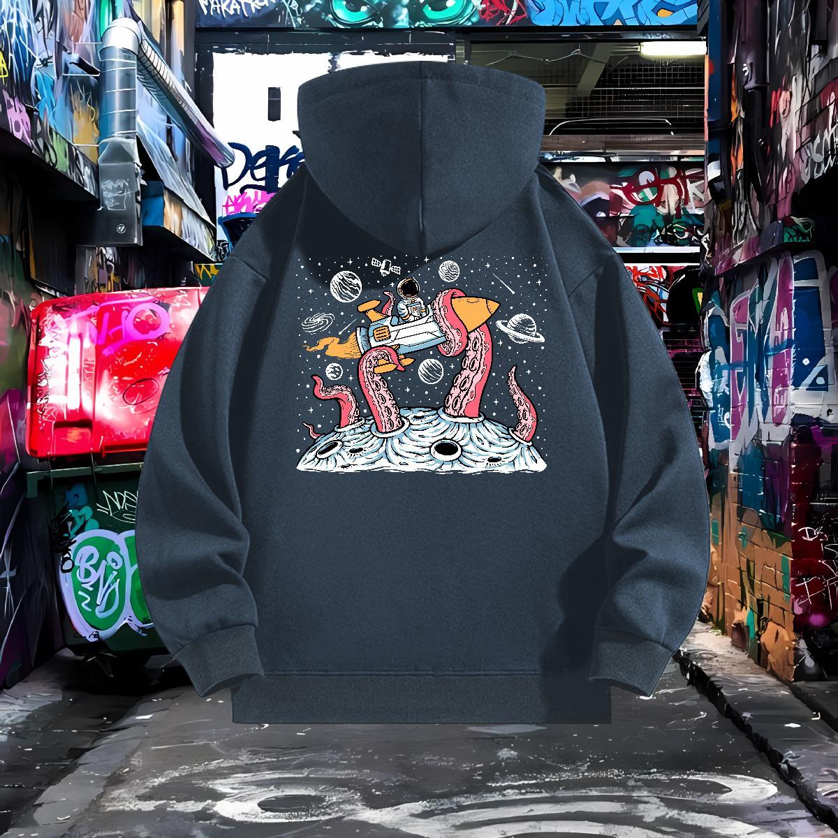 2024 New Hooded Sweatshirt Breathable Hooded Collar Unisex Men Clothes Hoodie Oversized Tops Hoody High Street Hip Hop Warm Fleece