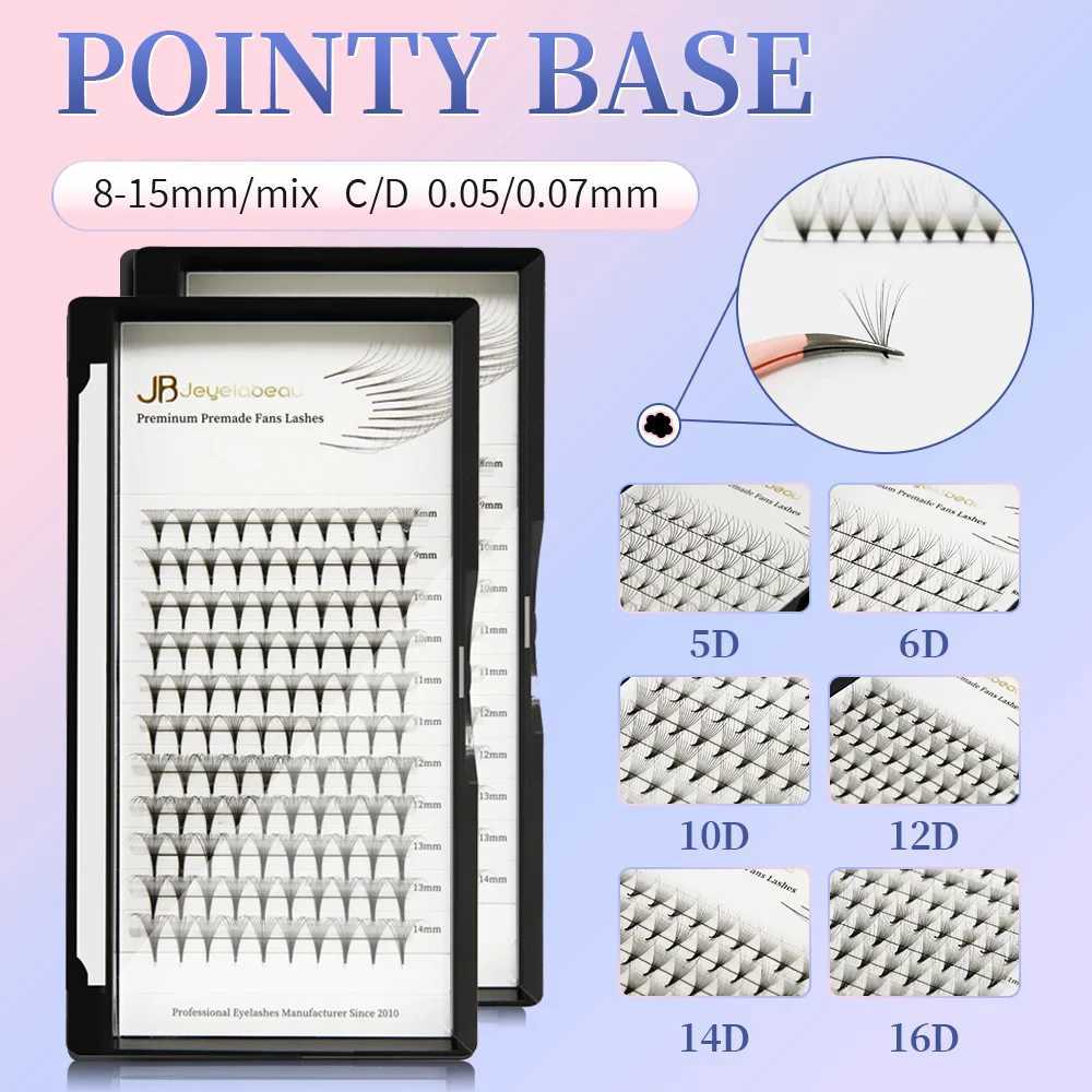JB Jeyelabeau 5D 6D 10D Prefabricated Fan Eyelash Extension Natural Soft Volume Eyelash Artificial Mink Personal Eyelash ExtensionW241024