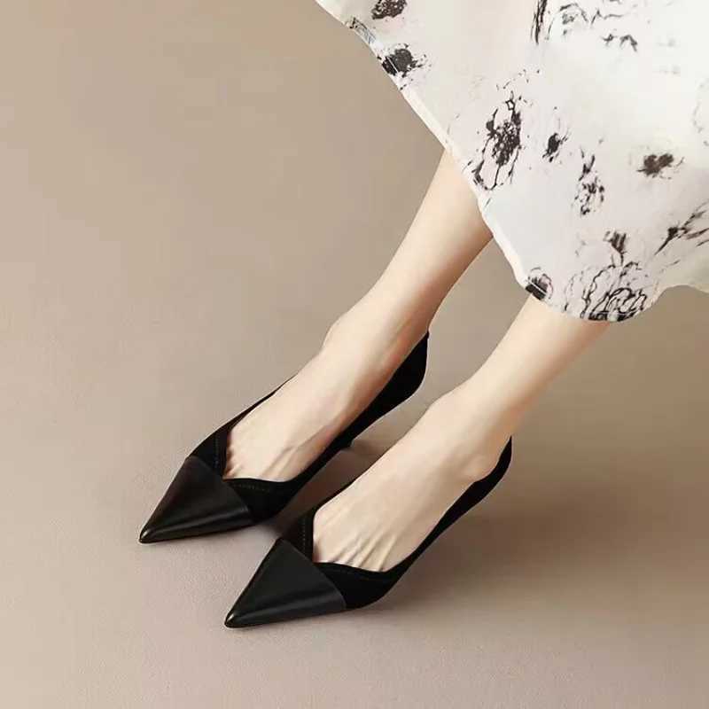 High Quality Fi Pointed Toe High Heels Slip Commuter Womens Shoes Classic Black Dress Shoes Comfortable Shallow Womens Pump T241024