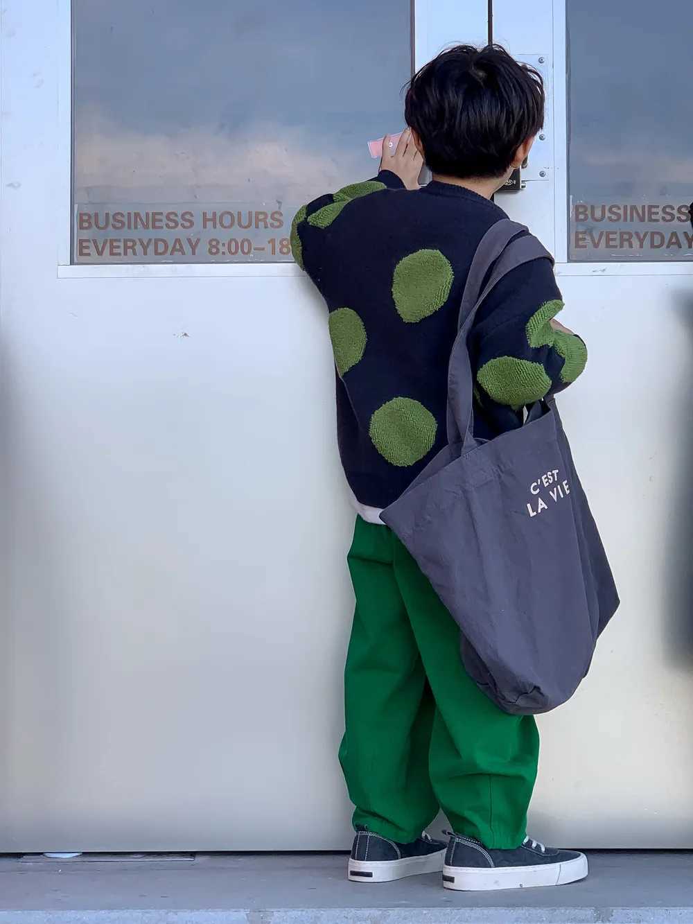 New Autumn Brothers and sisters Clothing Childrens Leisure Knitting Boys Knitting Dots Lacquered Sweaters Girls Baby Cotton Knitting Dress W241025