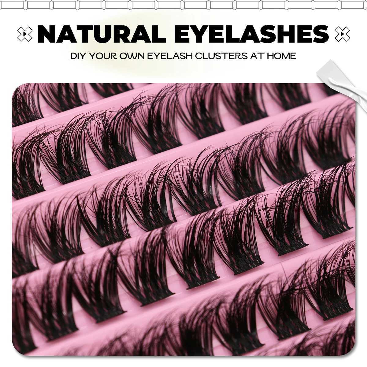 GROINNEYA DIY eyelash extension kit eyelash clusters waterproof strong to maintain eyelash adhesion and sealing eyelash push flower eyelash clustersW2