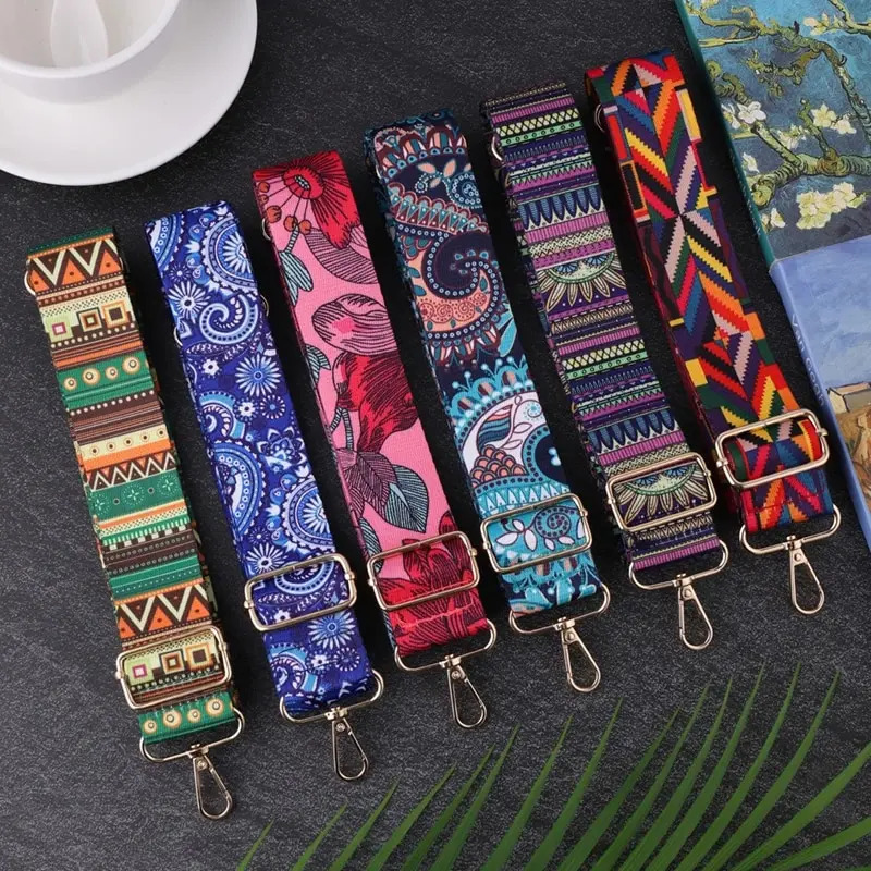 Fashionable And Versatile Shoulder Strap With Ethnic Style Adjustable Replacement Bag Travel Accessories 241017
