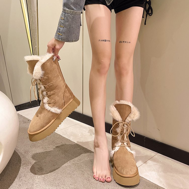 free shipping new designer men womens snow winter cotton warm fur furry shoes veet and thicken boots booties 3c0d b95