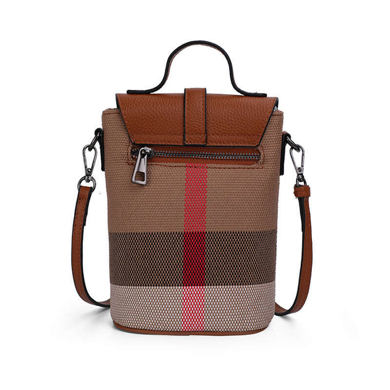 Designer Bag Mini Lattice Canvas Crossbody Ladies Bag Leather Zipper Mobile Phone Bag Fashion Handbag Women Casual Small Shoulder Bag tote bag purse l