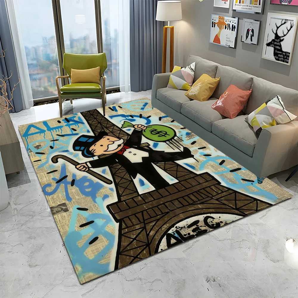 Dollar Monopoly Cartoon Retro Game Carpet Used for home living room bedroom sofa door decoration childrens area carpet anti slip floor mat X241024