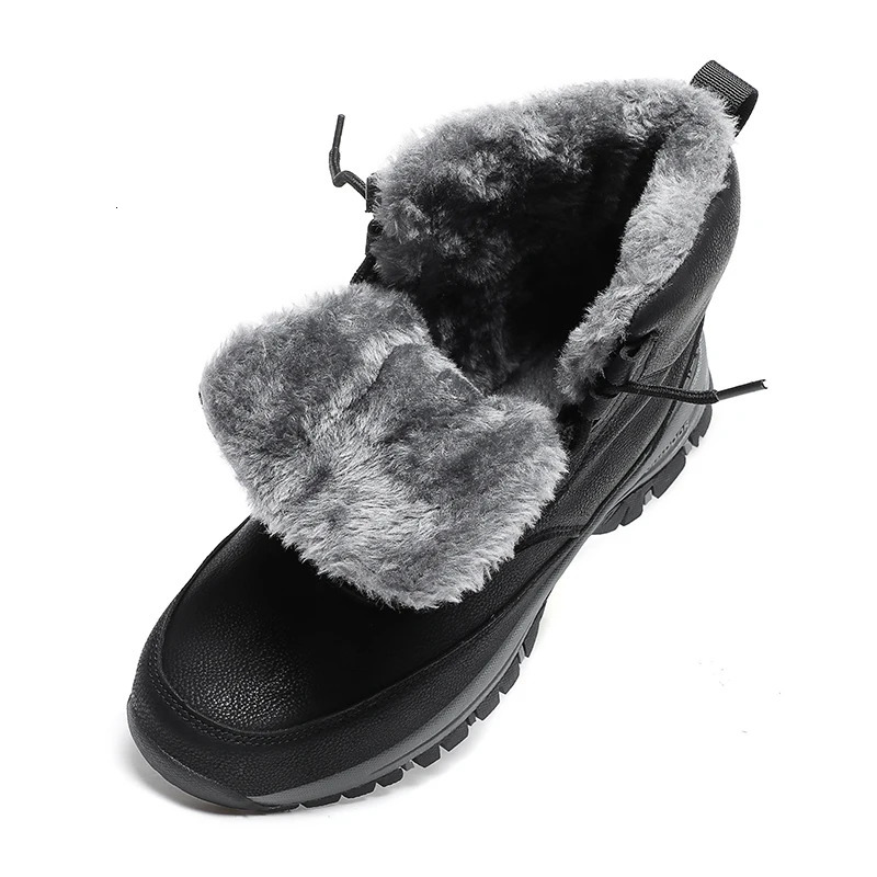 Super warm winter boots with fur outdoor snowman boots anti slip waterproof boots mens shoes winter botas high top hombre 241024
