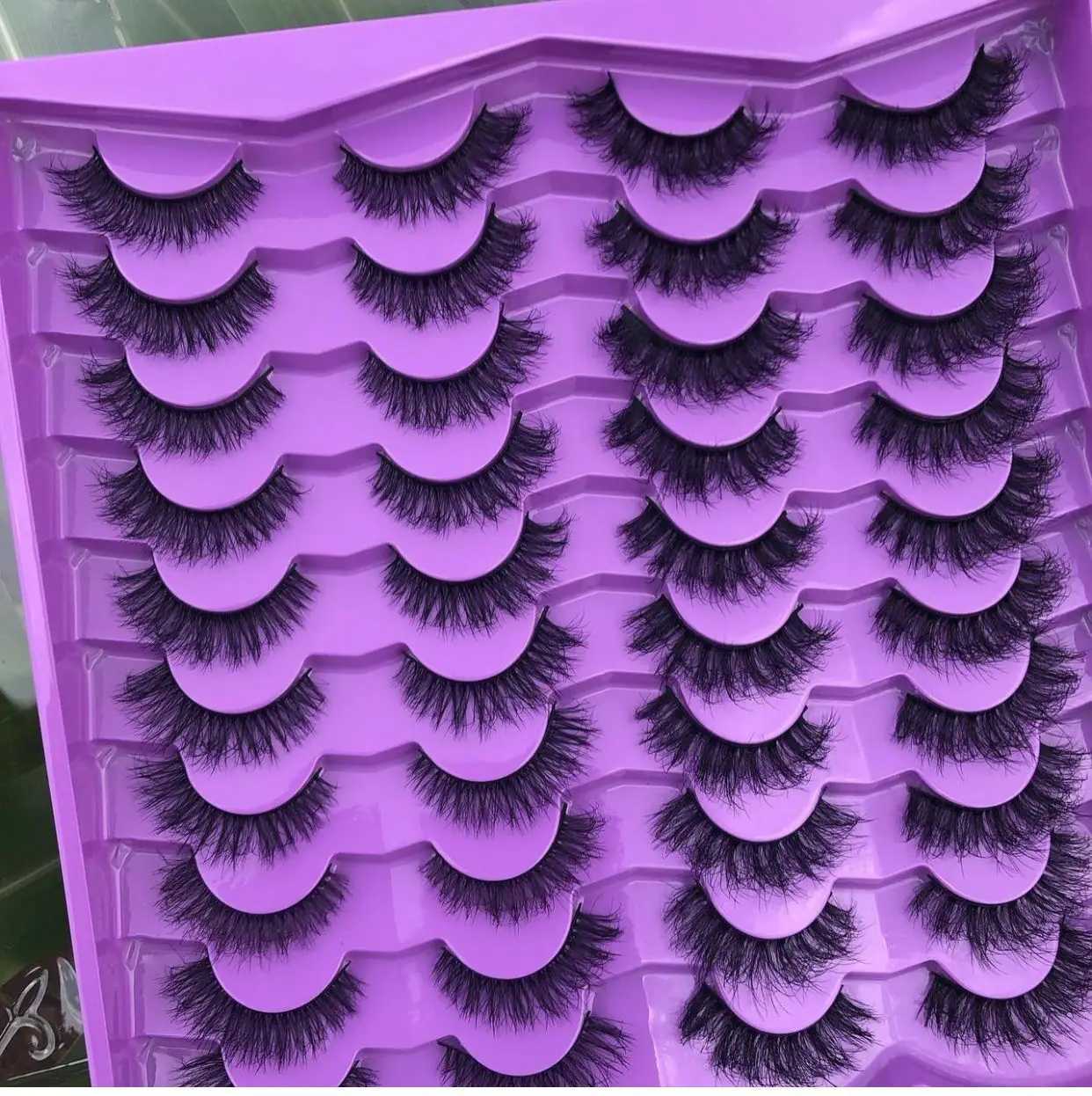 20 pairs of artificial mink fur 3D fluffy natural eyelashes makeup fake eyelashes wholesale Russian striped eyelashes eyelash extensionW241024