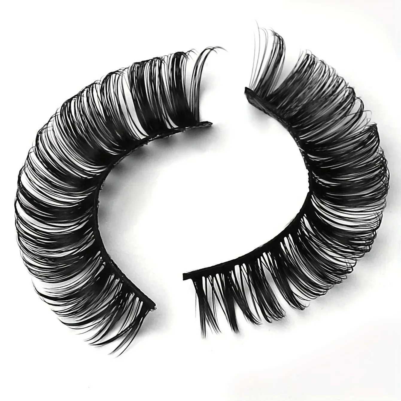 10 pairs of Russian striped eyelashes DD curly false eyelashes fluffy Wispy faux mink bagW241024