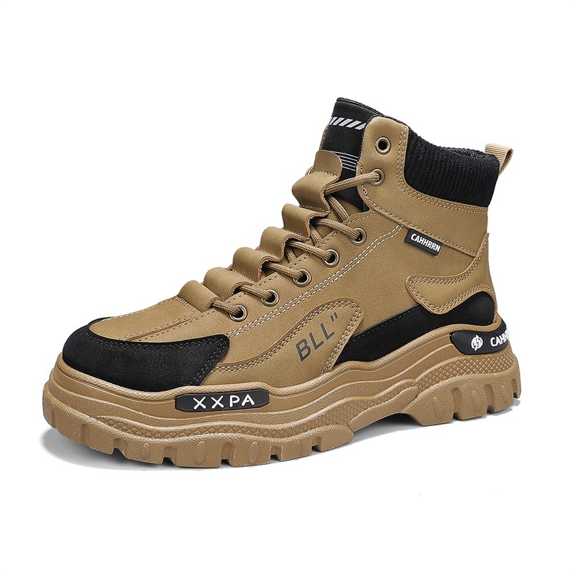 Men's & Women's Workwear Locomotive Snow Boots: Stylish Winter Cotton Fur Boots in Black 6880