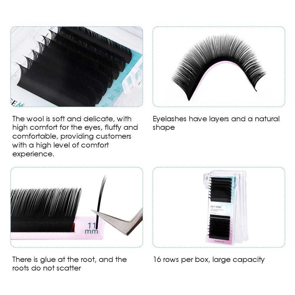 Gemerry LC Curly Fox Eyelash Extension mink Silk Tilt 115 Manga Single Eye Flying Style Camellia Personal Eyelash Makeup ToolW241024