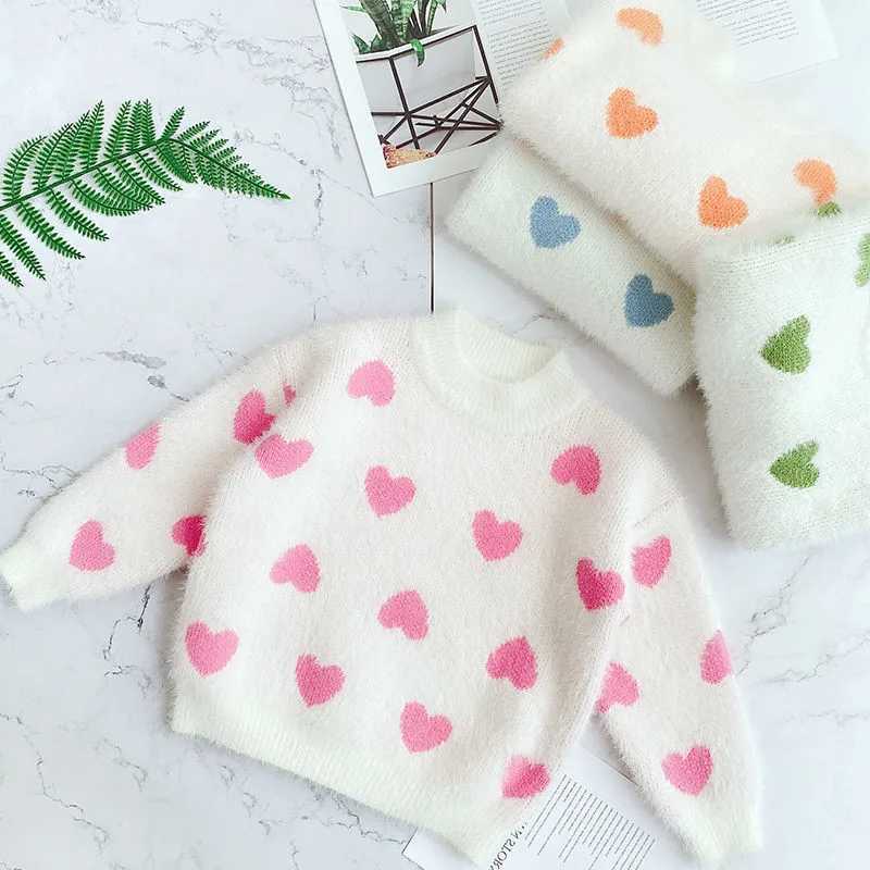 Autumn Winter New Little Girls Sweater Kids Clothes Knitted Pullover Kids Knitted Sweaters 1 2 3 4 5 6 7 8 9 4 Colors W241025