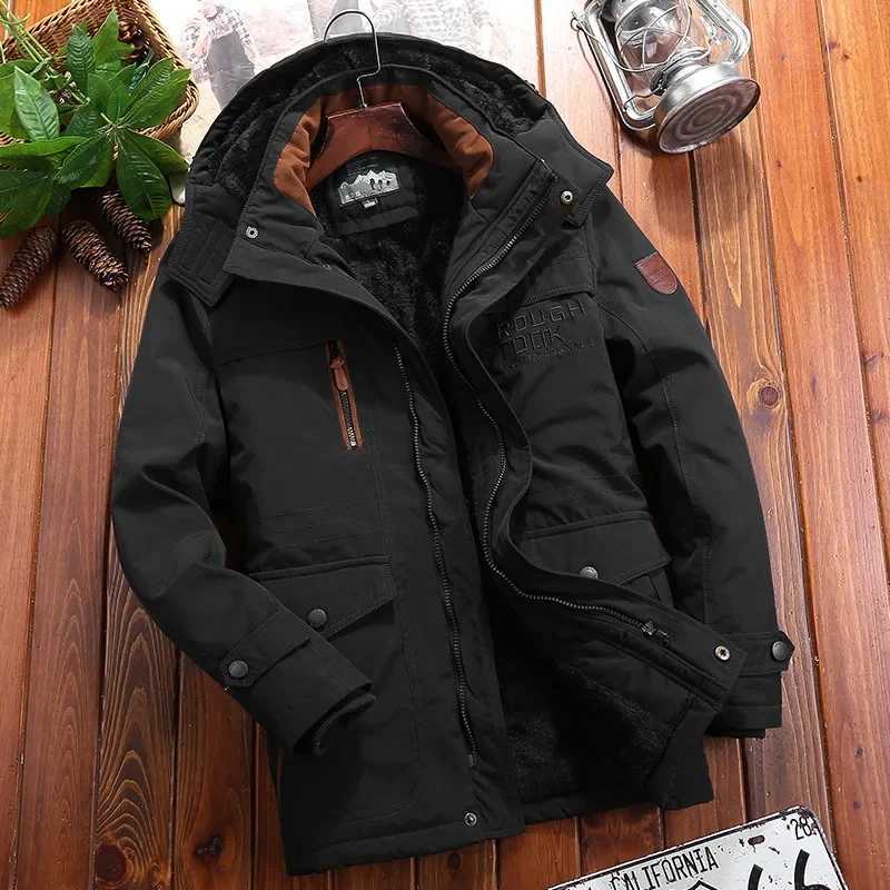 Outdoor Parkas winter jacket mens new thick warm mens jacket casual sheepskin Parka mens fashion jacket mens velvet clothing W241024