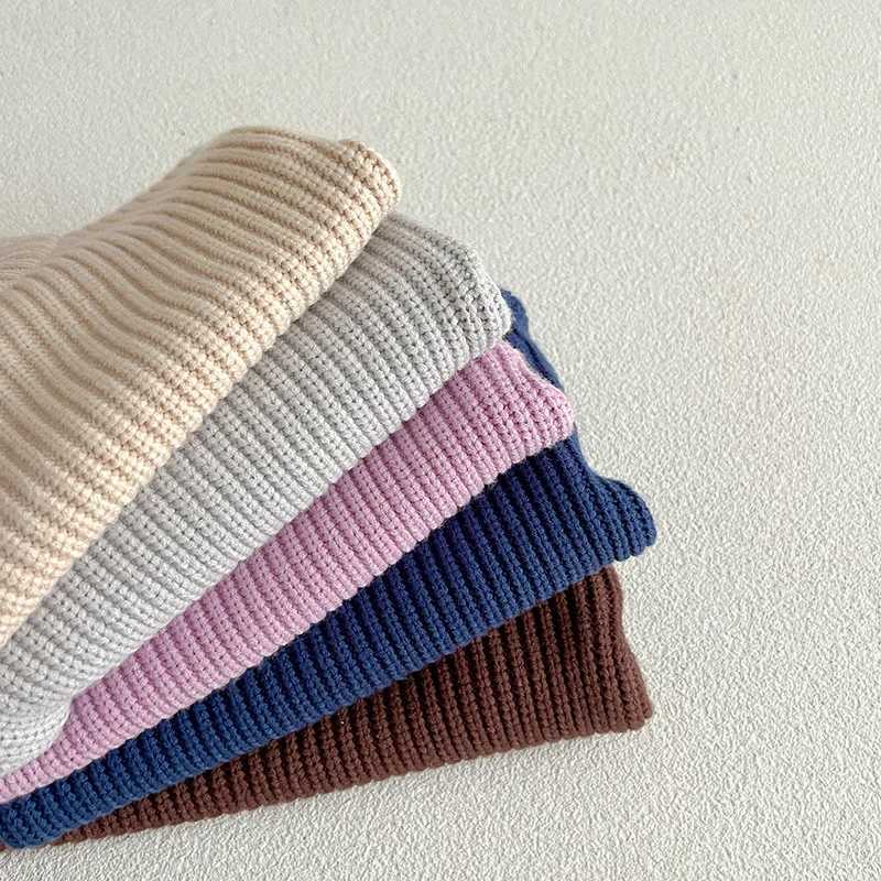 Baby Boys and Girls Knitted Sweater Autumn Baby Children Knitted Cotton Soft Winter Long Sleeve Baby Zipper Top 0-6Y W241025