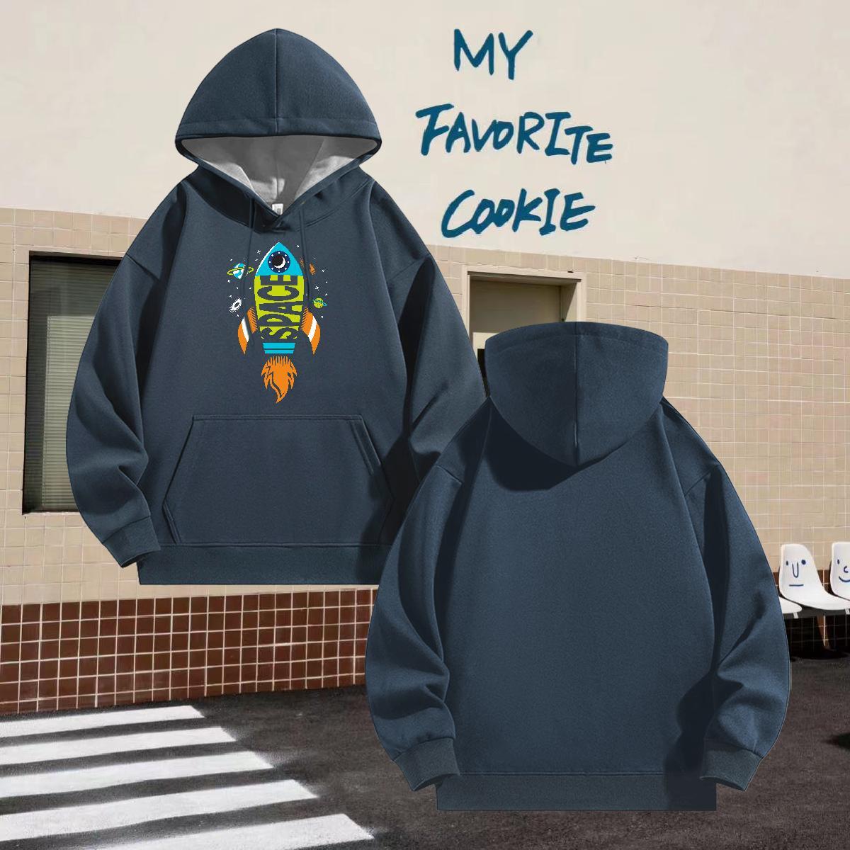 New Arrival Men's Hooded Sweatshirt Street Comfortable Couples Hoodie Hooded Collar Breathable Graphic Tops Thick Plush