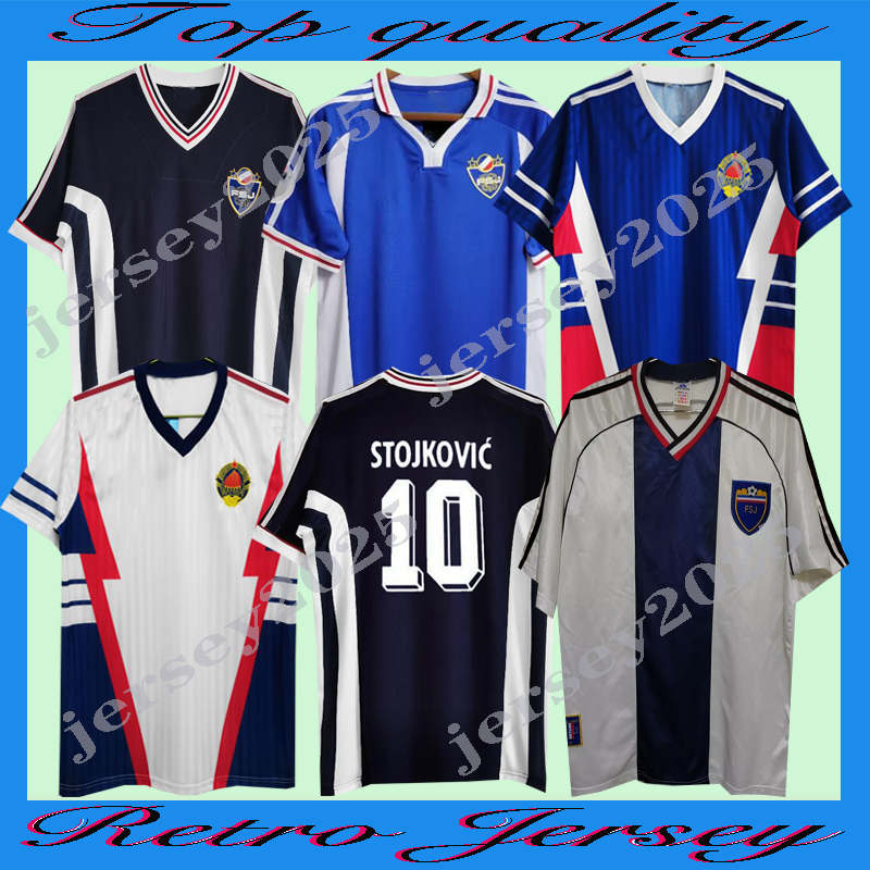 90 92 98 99 00 Retro Yugoslavia STOJKOVIC soccer jerseys JOKANOVIC Mijatovic JUGOVIC MIHAJLOVIC MILOSEVIC SAVICEVIC PROSINECKI classic vintage football shirt