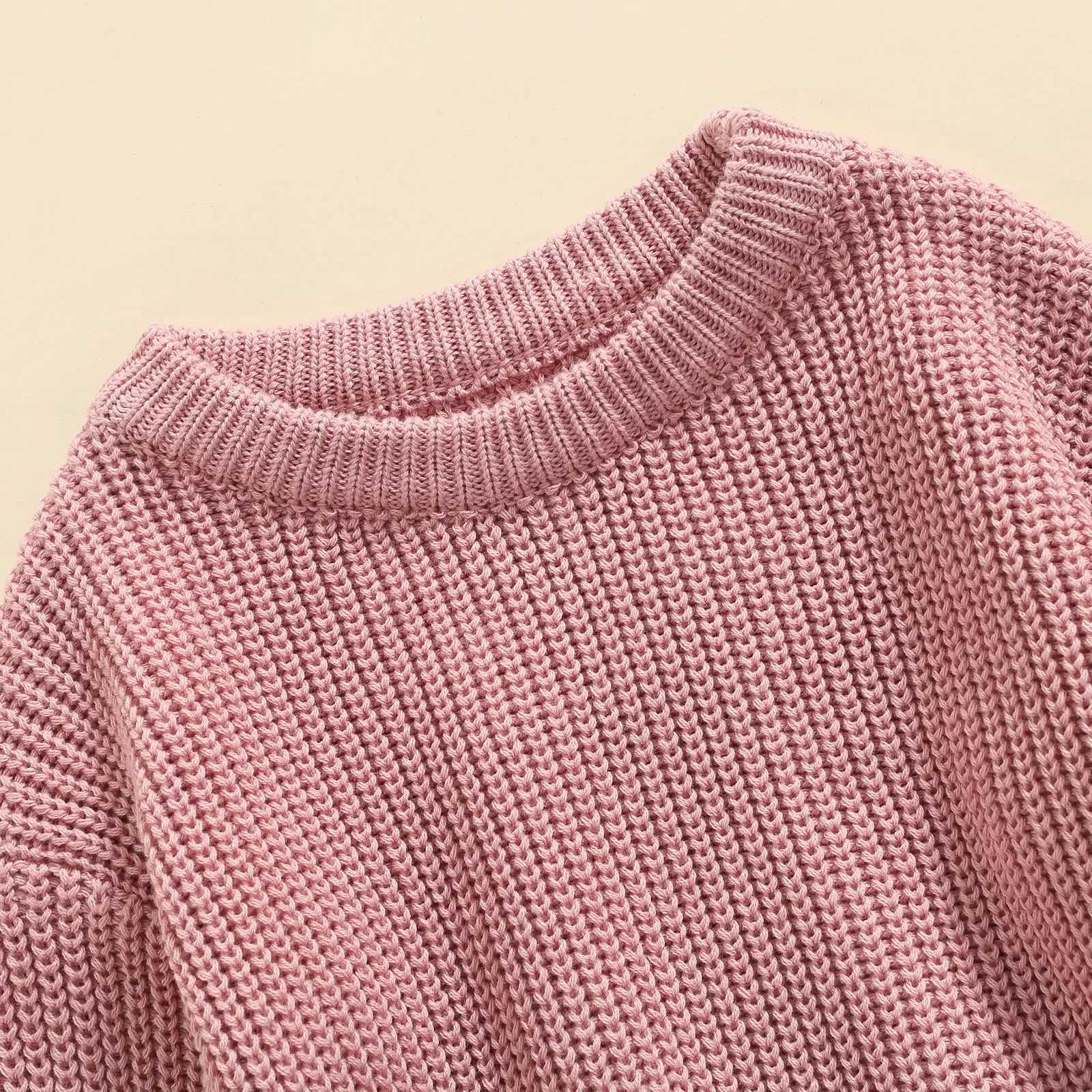 Children girls boys sweaters autumn winter toddler baby knitted clothing jumpers workwear thick wool long sleeved childrens tops W241025