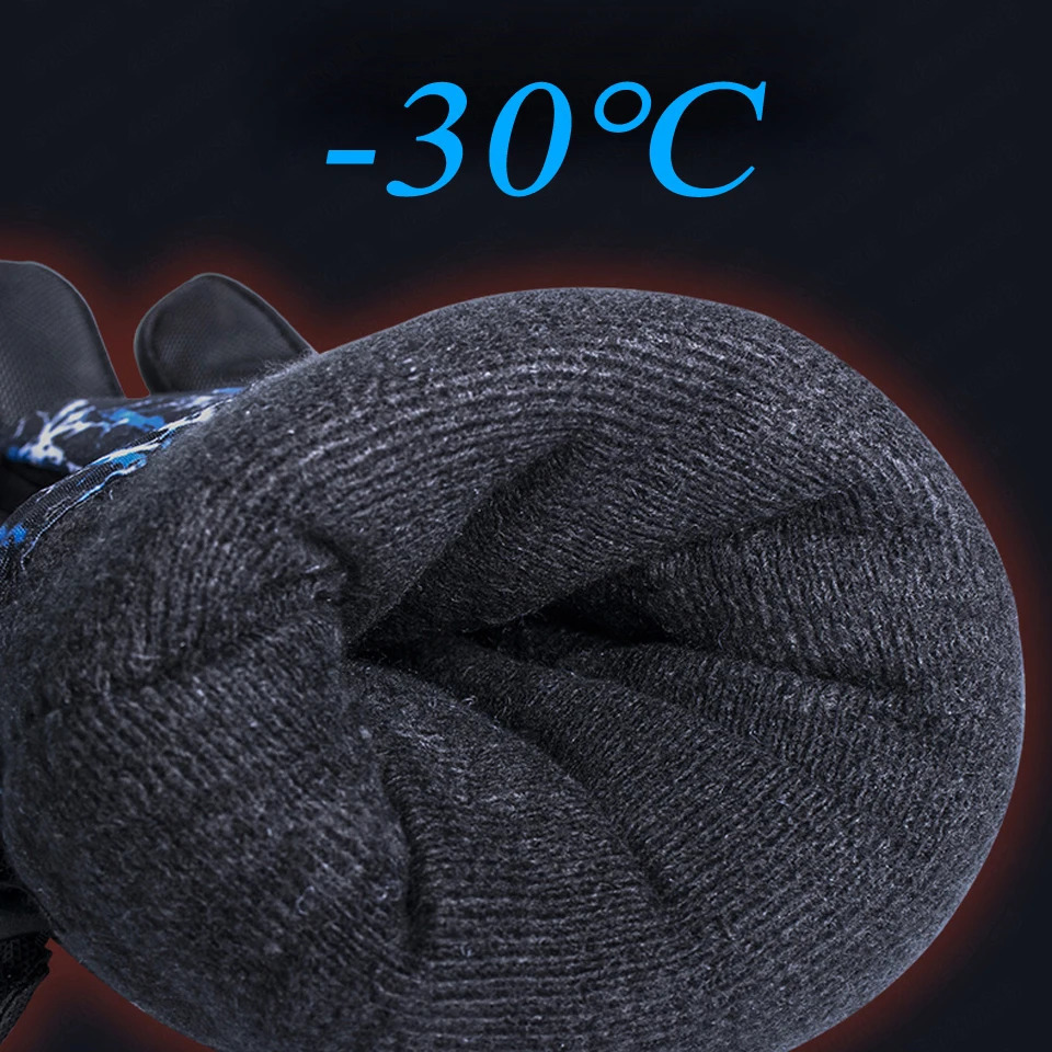 Men Women Kids Ski Gloves Winter Snow Thickened Warm Ultralight Waterproof Snowboard Motorcycle Snowmobile Riding Camping 241024