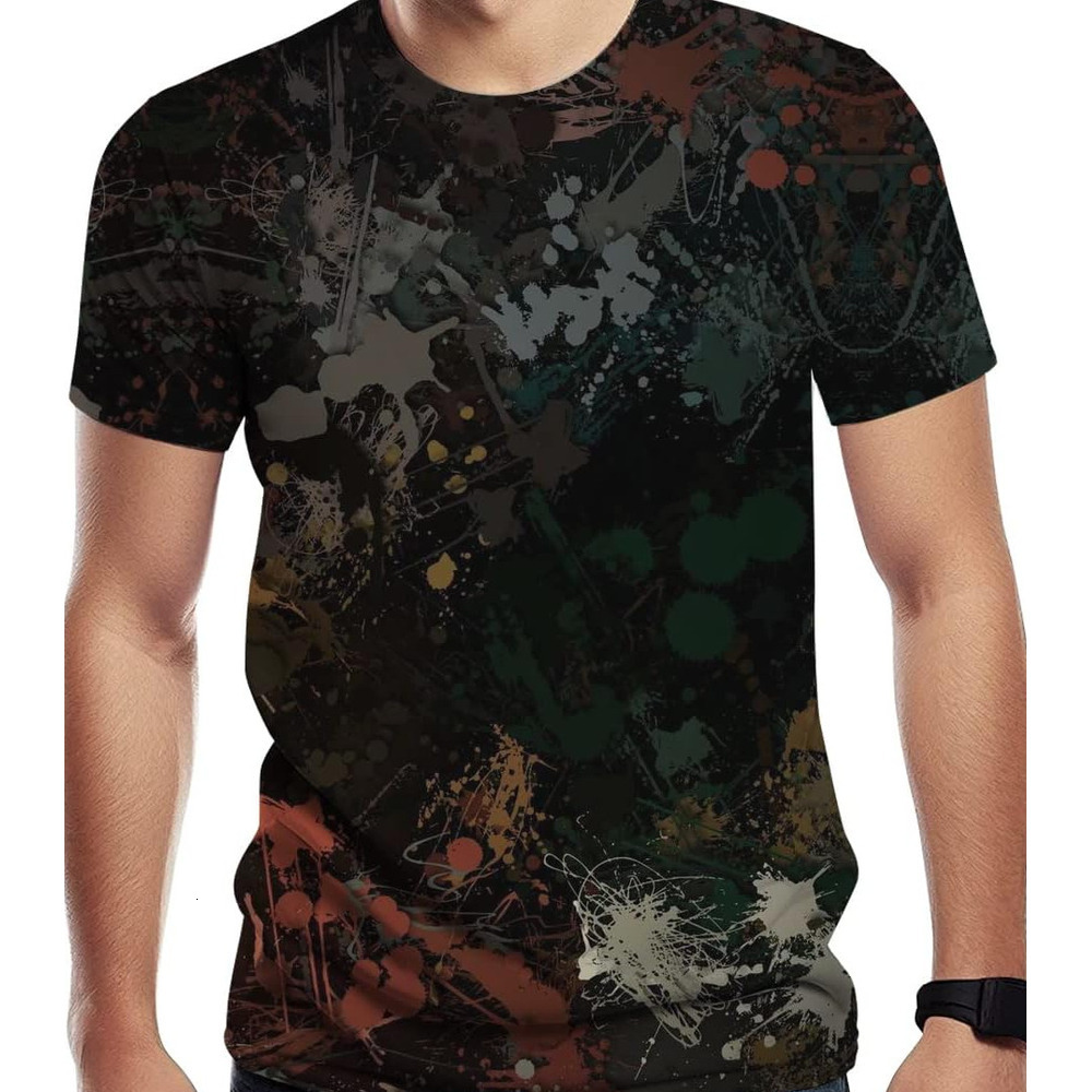 Mens T shirt Fashion Novelty Graffiti Graphic Print Men's Cool Casual tops summer clothes Hip hop trend