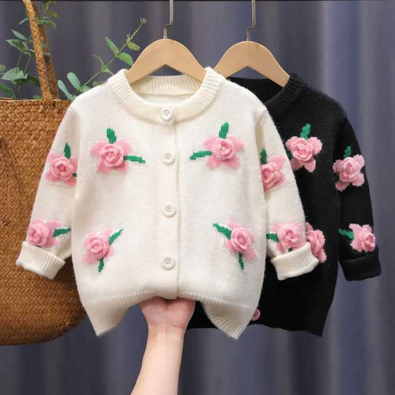 Womens Sweater 203 Womens Sweater Knitwear Spring/Summer New Collection Open Collar Wool Thickened Foreign Childrens Coat Handmade Childrens Sweater W