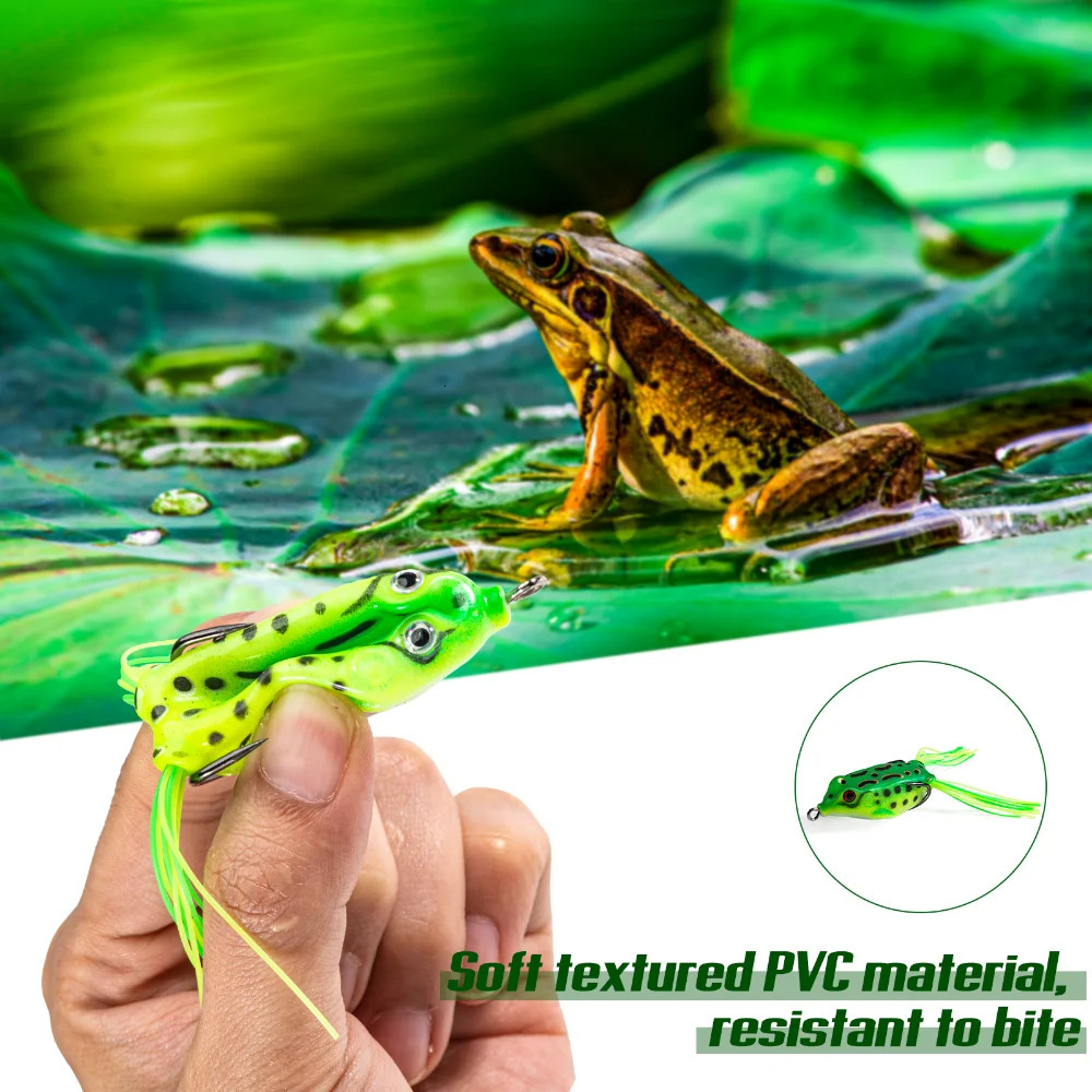 Goture 1015pcs Topwater Wobblers Fishing Lures Kit Popping Soft Bait Frog Type for Bass Saltwater Freshwater 241024