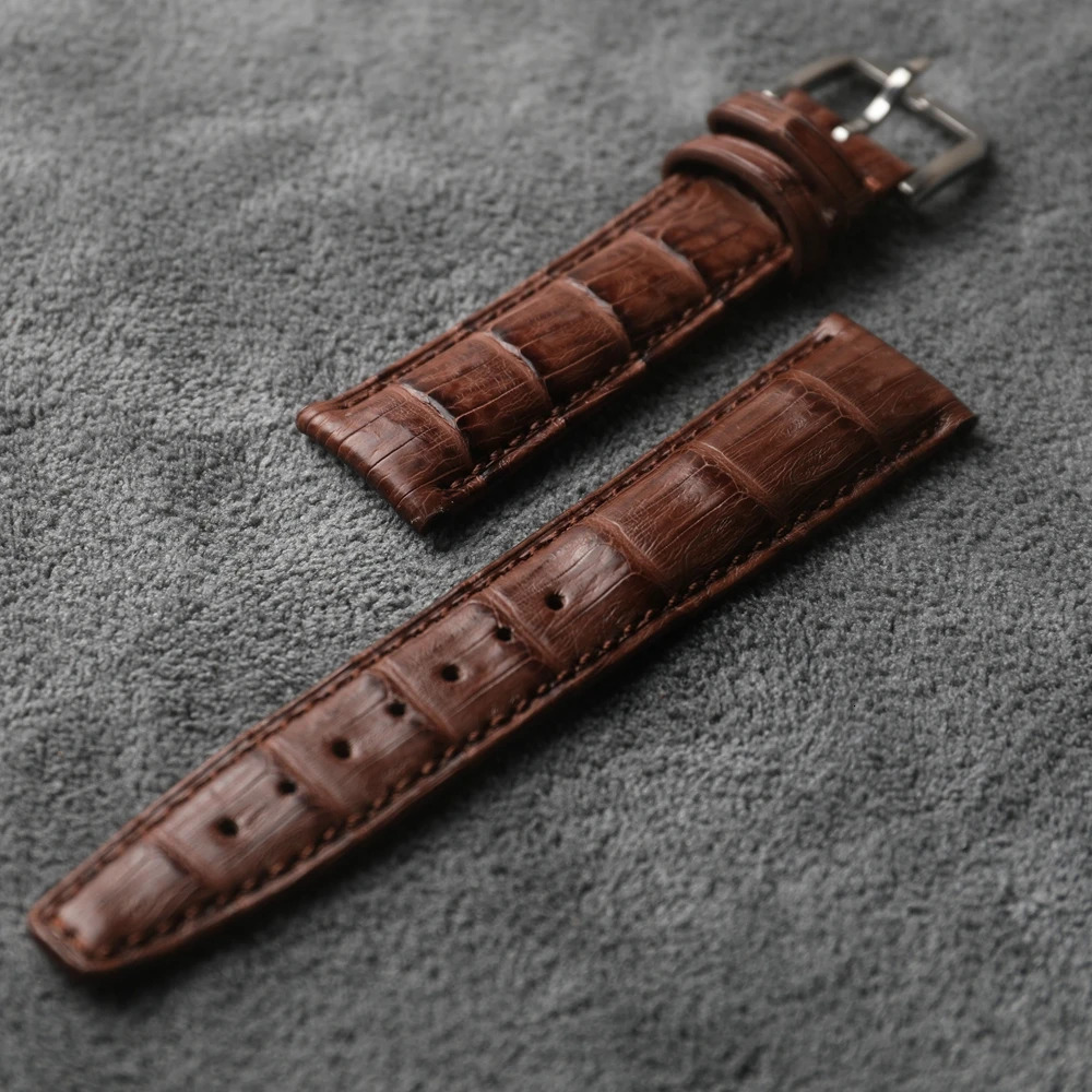Handmade strap brown 20 21 22MM brown vintage leather bracelet suitable for logo Pilot bracelet 241025