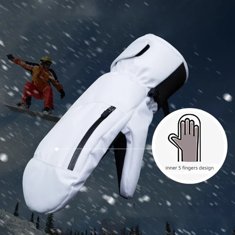 Winter Skiing Gloves Waterproof Snowboarding Touch Screen Thermal Thick Snow Men Women Snowmobile Warm Mittens y241024