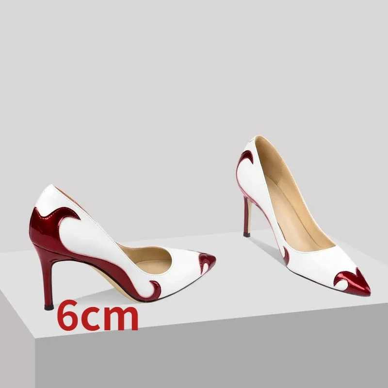 High Quality Pump Spring/Summer New Fi Womens High Heels Stiletto Shoes 6.5-8.8cm Sexy Pointed Toe Party Womens Laces T241024
