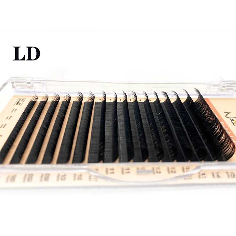 L/L+/LC/LD/LU Curly False Eyelash Extension Matte Black 8-15mm Mixed PBT Mink Eyelash L M-shaped EyelashW241024