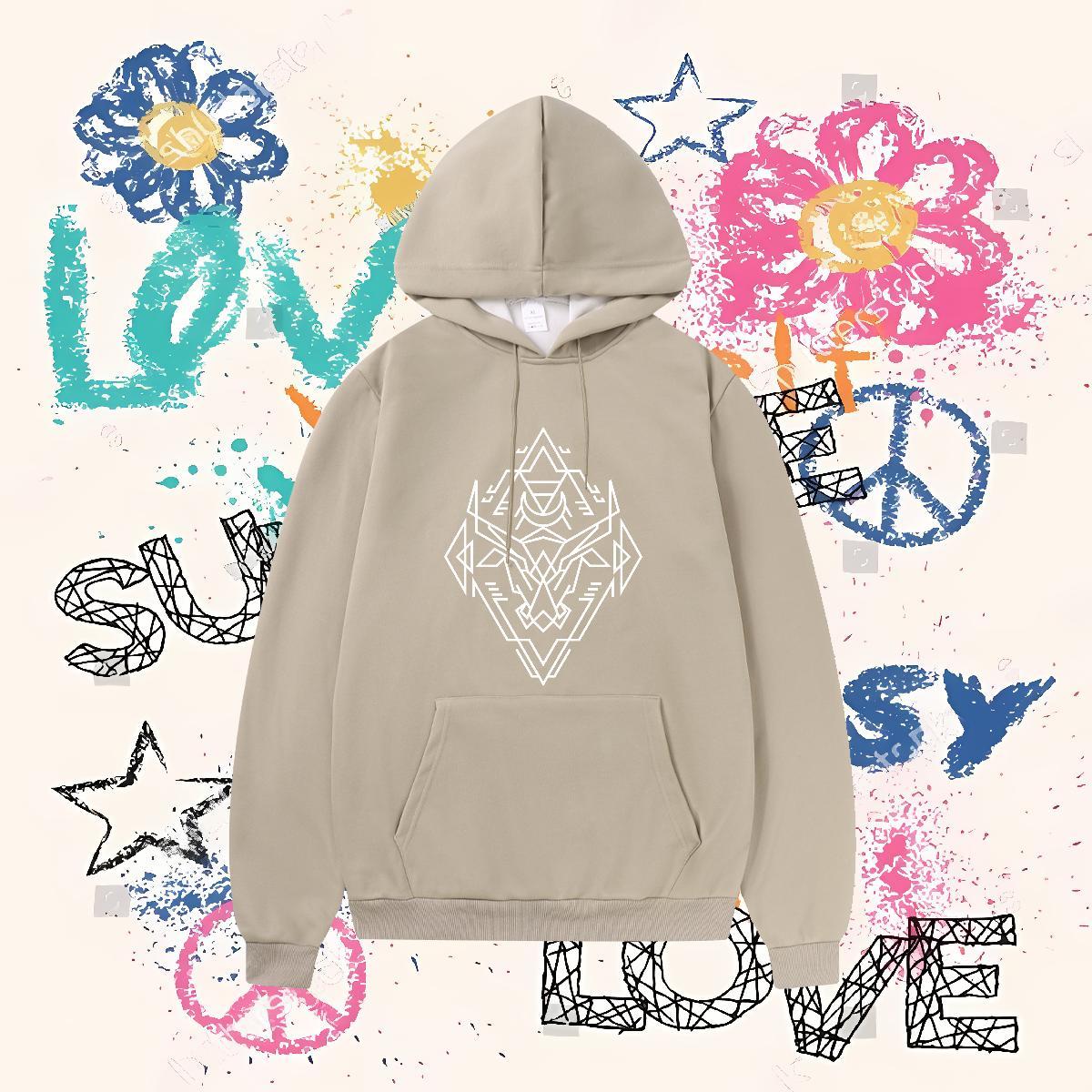 DIY Hoodie Men Hooded Collar Loose Hoodie Pullover Customized Top Pullover Hoodie Hip Hop Street Thick Plush