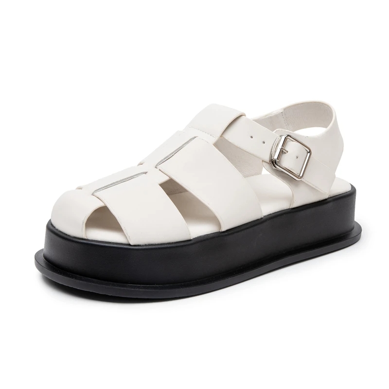 AIYUQI Women's Sandals Closed toe 2024 Summer New Women Roman Sandals Leisure Thick Soled Fashion Woven Women's Shoes Sandals
