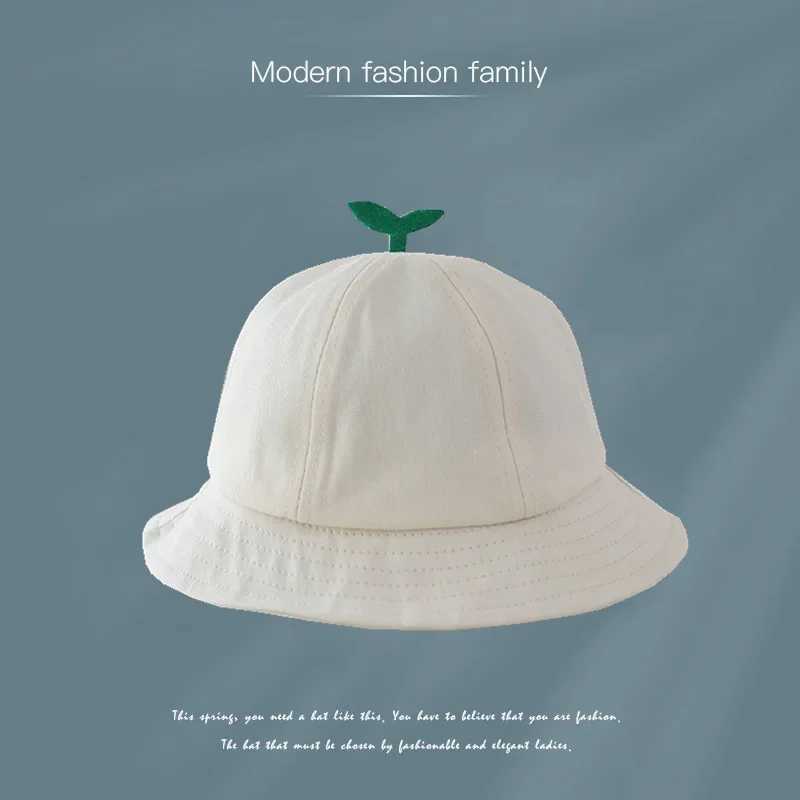 Sprout Hat Grass Children Bucket Hat New Children Hat Sunscreen Sun Hat 2023 Summer Baby Fisherman HatX241025