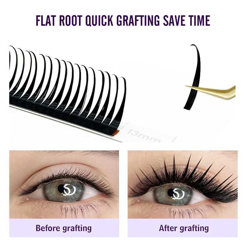 NATUHANA Wet Eyelash Extension 0.07mm Sharp Eyelash Manga Wispy Role Playing Lash FluffyW241024
