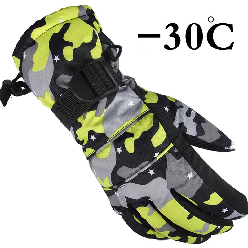 Men Women Kids Ski Gloves Winter Snow Thickened Warm Ultralight Waterproof Snowboard Motorcycle Snowmobile Riding Camping 241024