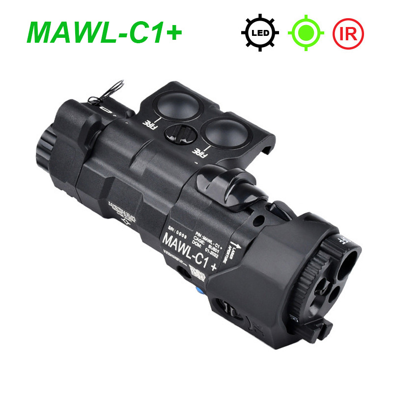 MAWL-C1+ Gun Light Tactical Green Laser Menards Flashlights Aiming IR Illumination Upgraded MAWL LED White Light Hunting Rifle Lights