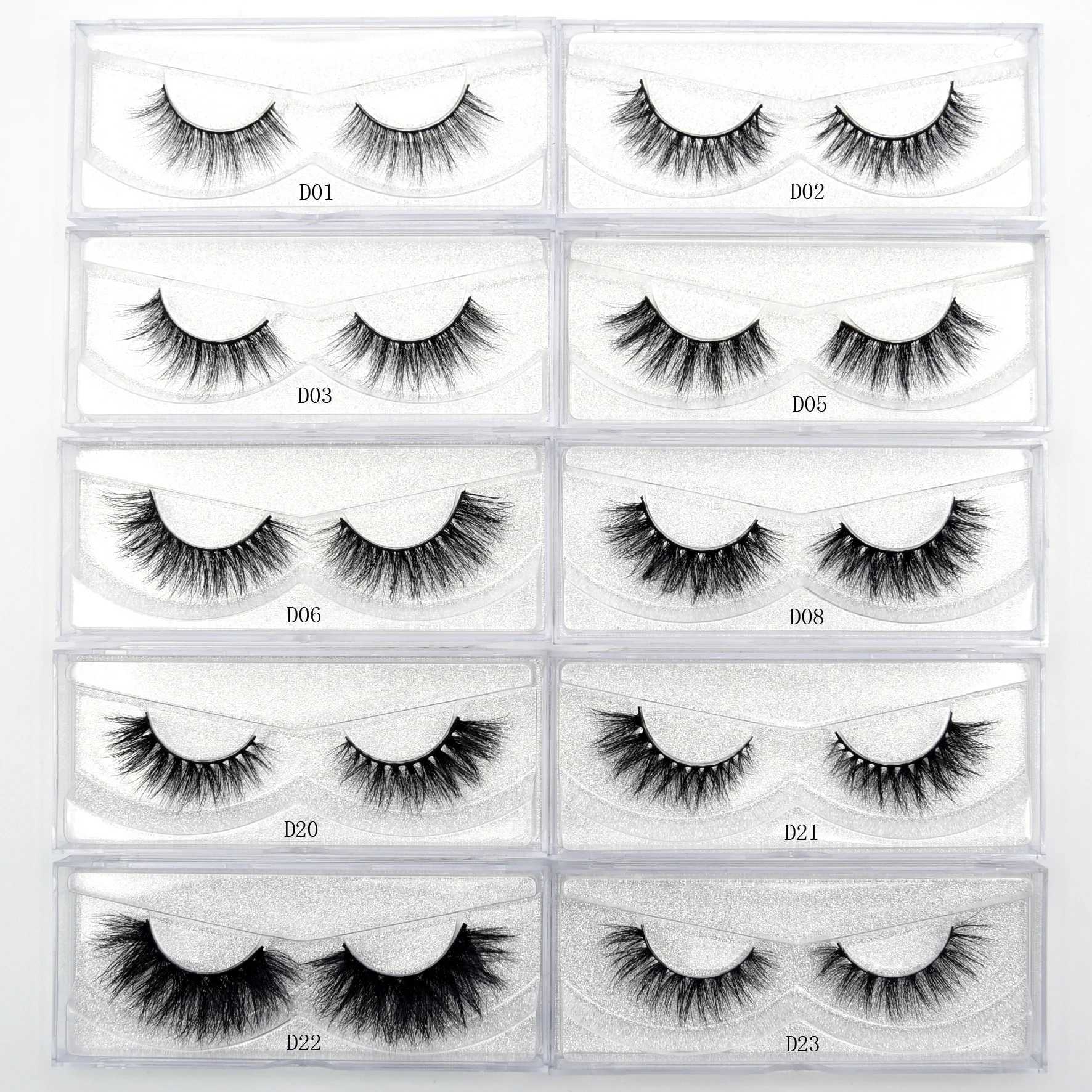 Visofree 3D mink eyelashes are soft natural handmade cruel and free of mink eyelashes. They are lightweight full length Cilios Posticos D23W241024