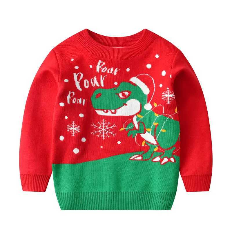 2022 Childrens Sweater Christmas Girls Winter Clothing Cardigan Girls Boys Parachute Childrens Knitted Jacket 1-8 Years W241025