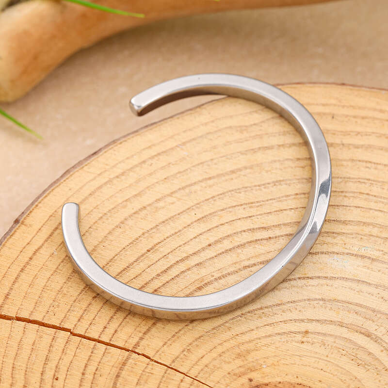 For Bracelet Twisted Simple Woven Jewelry Sunglasses Women Bangles for Fashion Retro Casual Party Jewelry Gift Stainless Steel Trend Men's Cuff B