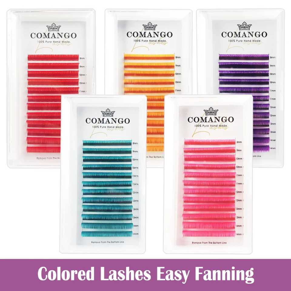 Deep brown simple fan-shaped eyelash extension mixed mink personal eyelash extension high-quality colorful flowering eyelash extensionW241024