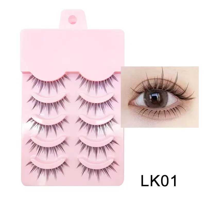 5 pairs of natural manga eyelashes soft eyelashes thick eyelashes fake eyelashes manga eyelashes daily dates makeup lower eyelashes WispyW241024