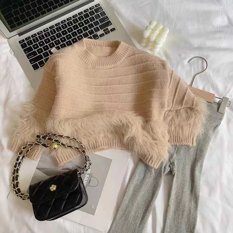 Fashion girls sweaters autumn new girls tops knitted childrens sweaters W241025