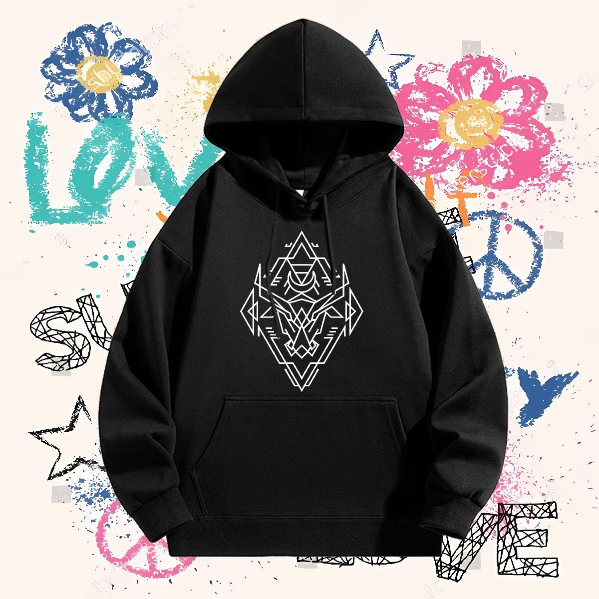 DIY Hoodie Men Hooded Collar Loose Hoodie Pullover Customized Top Pullover Hoodie Hip Hop Street Thick Plush