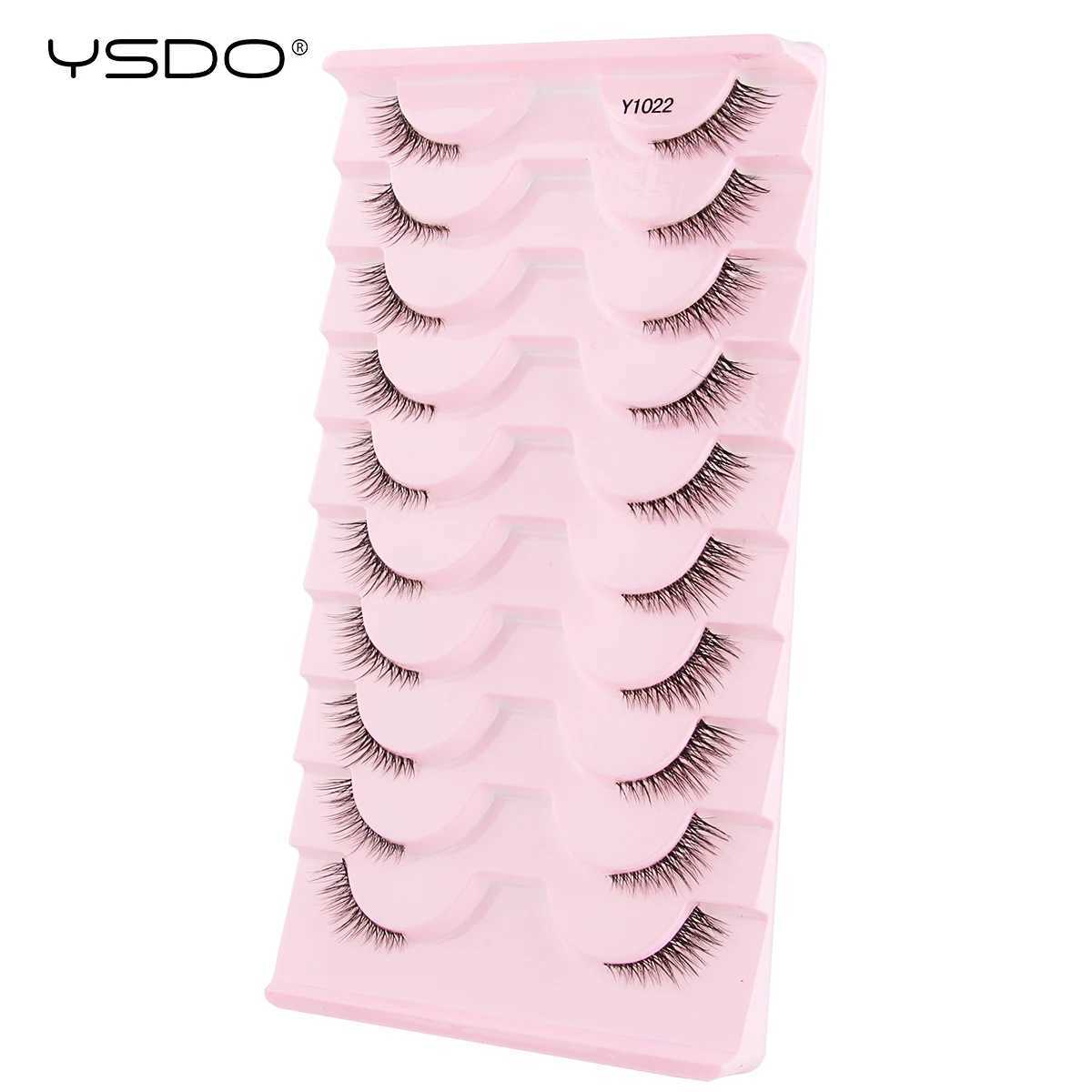 Fox eyelashes 3/10 pairs 3D mink natural false eyelashes soft cat eyelashes extended fluffy eyelashes makeup half eyelashesW241024