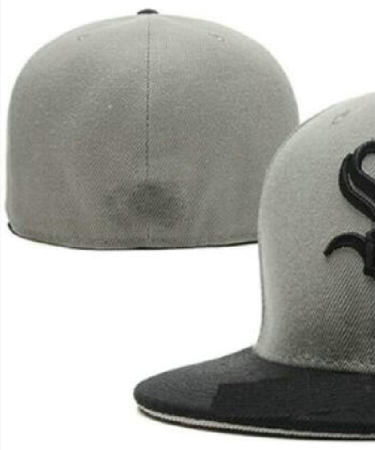 White Sox Baseball Team Full Closed Caps Summer SOX LA NY YN B letter gorras bones Men Women Casual Outdoor Sport Flat Fitted Hats Chapeau Cap casquett l8