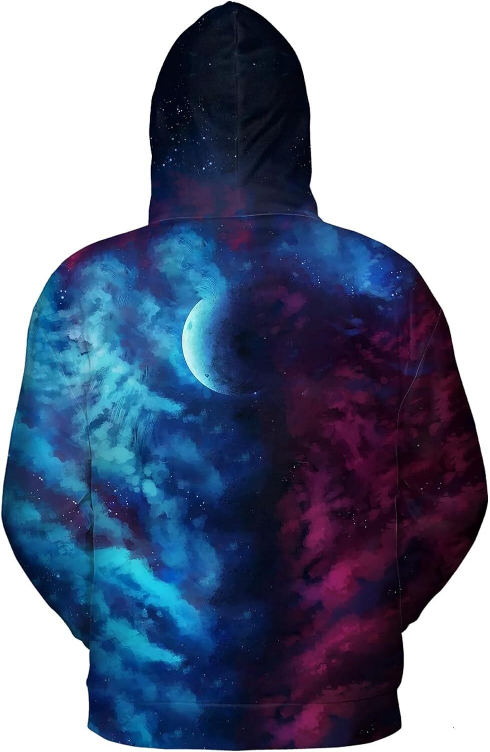 Hoodie for Mens Womens Wolf Hoodies For Men Women 3D Print Three Wolf Moon Adults Wolves Face Hooded Galaxy Sweatshirt Wolf Graphic Warm