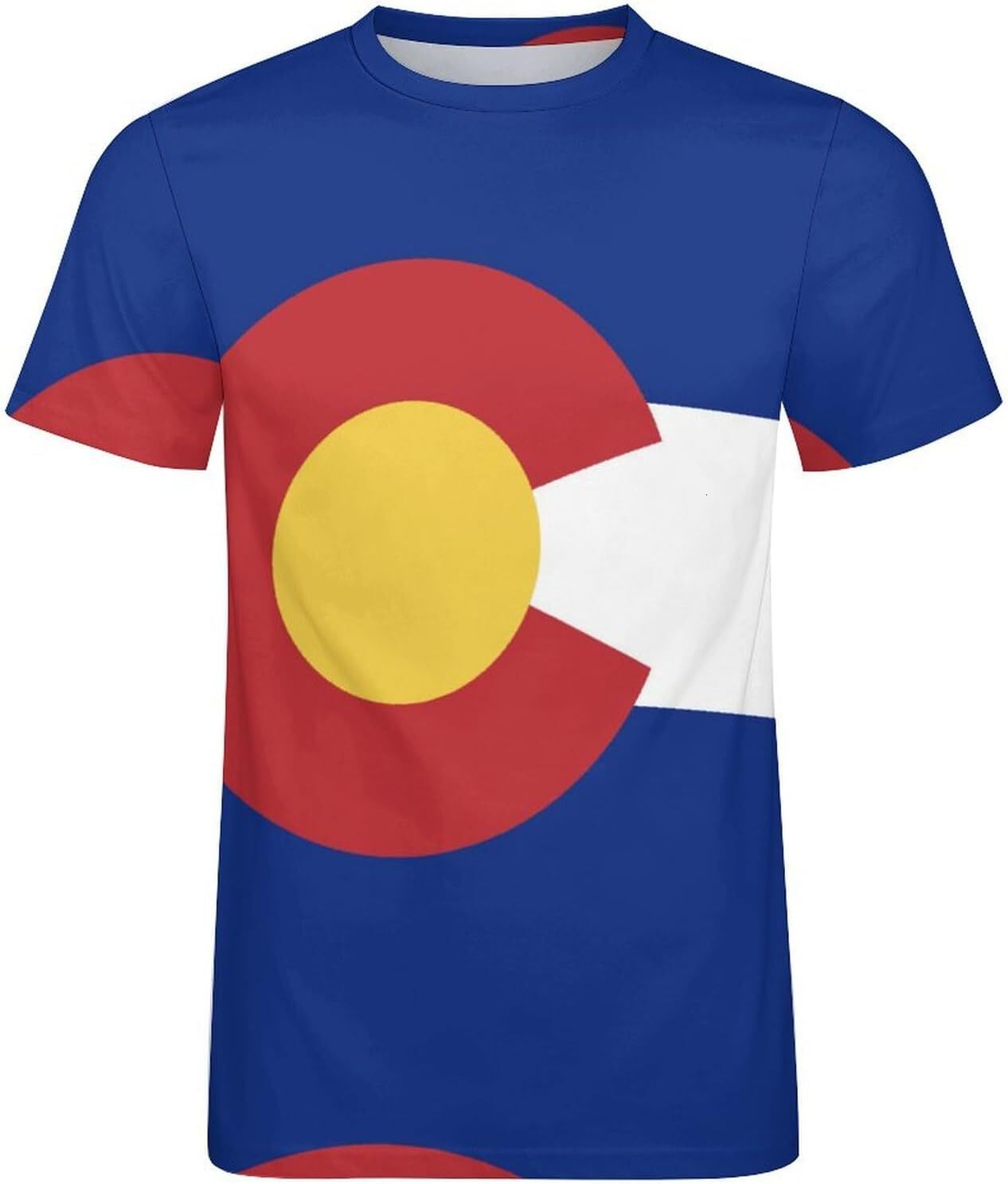 Mens T shirt Colorado State Flag Cotton T-Shirt 3D Printed Casual Shirt Men's Crew Neck T-Shirt tee All-in-one fashion Casual tops summer clothes
