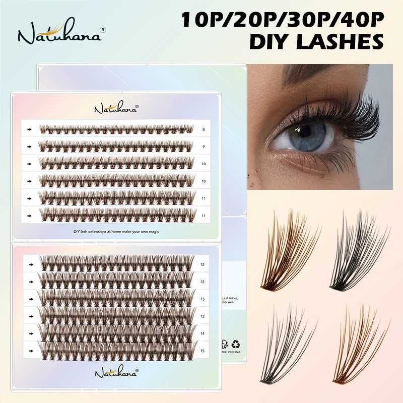 NATUHANA 240Clusters eyelash kit 10P 20P 30P 40P 50P 60P 80P 100P eyelash extension makeupW241024