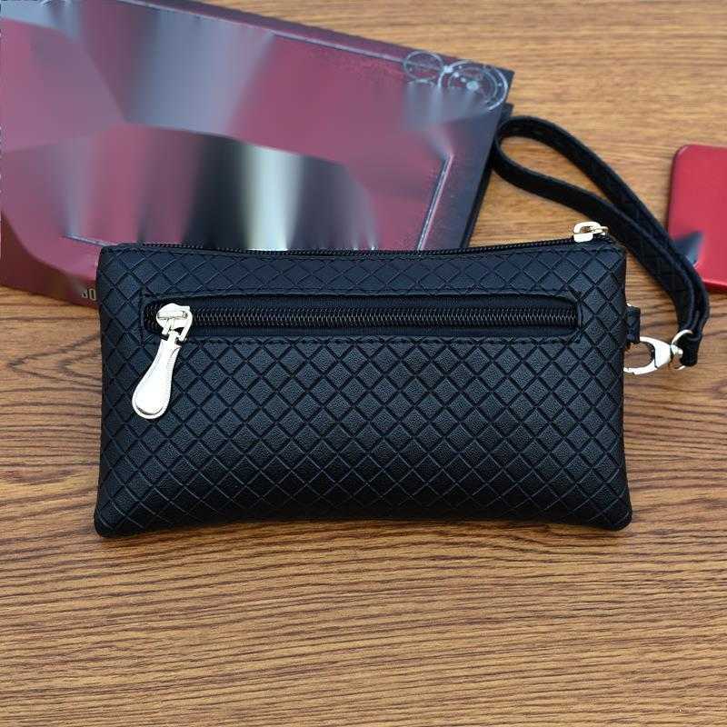 CMM Bag Women New Simple Womens Hand Bag Korean Embossed Plaid Bag Shopping Middle Age Zero Wallet